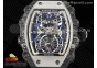 RM21-01 SS Tourbillon RMF Best Edition Skeleton Dial on Black Rubber Strap