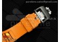 RM027-02 Nadal Real Tourbillon RMF Best Edition White Forge Carbon Black Inner Bezel on Orange Rubber Strap