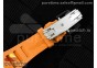 RM027-02 Nadal Real Tourbillon RMF Best Edition White Forge Carbon Black Inner Bezel on Orange Rubber Strap