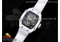 RM027-02 Nadal Real Tourbillon RMF Best Edition White Forge Carbon Black Inner Bezel on White Nylon Strap