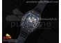 RM055 Black Ceramic BBR Best Edition Skeleton Dial on Black Rubber Strap Clone RMUL2