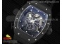 RM055 Black Ceramic BBR Best Edition Skeleton Dial on Black Rubber Strap Clone RMUL2