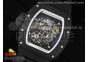 RM055 Black Ceramic BBR Best Edition Skeleton Dial on Black Rubber Strap Clone RMUL2