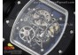 RM055 Black Ceramic BBR Best Edition Skeleton Dial on Black Rubber Strap Clone RMUL2