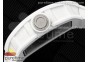 RM055 White Ceramic BBR Best Edition Skeleton Dial on White Rubber Strap Clone RMUL2