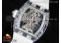 RM56-01 Transparent Tourbillon RMF Best Edition Skeleton Dial on White Rubber Strap