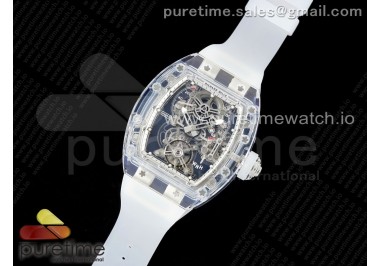 RM56-01 Transparent Tourbillon RMF Best Edition Skeleton Dial on Transparent Rubber Strap