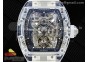 RM56-01 Transparent Tourbillon RMF Best Edition Skeleton Dial Black Inner Bezel on Transparent Rubber Strap