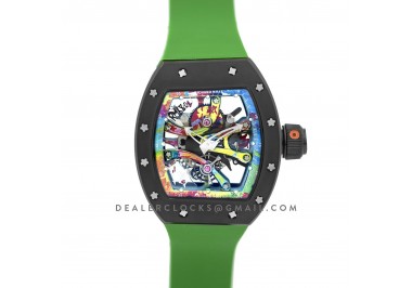 RM 068-01 Tourbillon Cyril Kongo on Green Rubber Strap