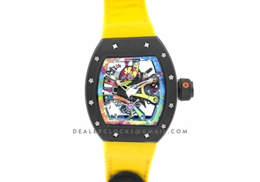 RM 068-01 Tourbillon Cyril Kongo on Yellow Nylon Strap