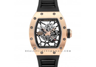 RM 035-02 Black Toro Americas in Rose Gold on Black Rubber Strap