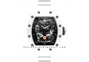 RM 051-01 Tourbillion Tiger and Dragon White Ceramic