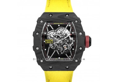 RM 035-01 Rafael Nadal Carbon on Yellow Nylon Strap