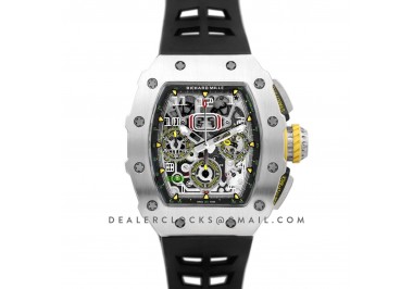 RM 011-03 Automatic Flyback Chronograph in Titanium on Black Rubber