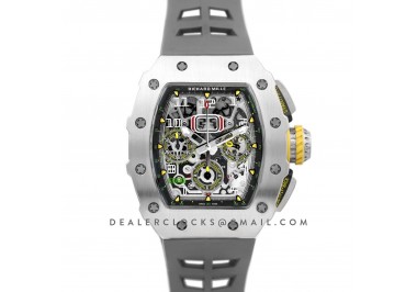 RM 011-03 Automatic Flyback Chronograph in Titanium on Grey Rubber