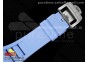 RM055 White Ceramic KVF Best Edition Skeleton Dial Blue on Blue Rubber Strap MIYOTA8215 V3