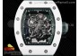 RM055 White Ceramic KVF Best Edition Skeleton Dial Green on Green Rubber Strap MIYOTA8215 V3