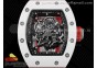 RM055 White Ceramic KVF Best Edition Skeleton Dial Black on Red Rubber Strap MIYOTA8215 V3