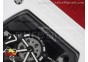 RM055 White Ceramic KVF Best Edition Skeleton Dial Black on Red Rubber Strap MIYOTA8215 V3