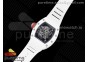 RM055 White Ceramic KVF Best Edition Skeleton Dial Red on White Rubber Strap MIYOTA8215 V3