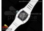 RM055 White Ceramic KVF Best Edition Skeleton Dial Green on White Rubber Strap MIYOTA8215 V3