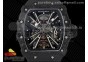 RM12 Real Tourbillon KVF Best Edition Skeleton Dial on Black Rubber Strap