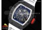 RM055 NTPT BBR Best Edition Skeleton White Dial on White Rubber Strap Clone RMUL2