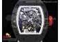 RM055 NTPT BBR Best Edition Skeleton White Dial on White Rubber Strap Clone RMUL2