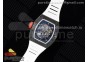 RM055 NTPT BBR Best Edition Skeleton White Dial on White Rubber Strap Clone RMUL2