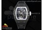 RM055 NTPT RMF Best Edition Skeleton White Dial on Black Rubber Strap Clone RMUL2