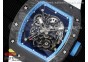 RM055 NTPT RMF Best Edition Skeleton Blue Dial on White Rubber Strap Clone RMUL2