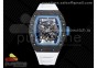 RM055 NTPT RMF Best Edition Skeleton Blue Dial on White Rubber Strap Clone RMUL2