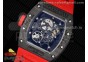 RM055 NTPT RMF Best Edition Skeleton Red Dial on Red Rubber Strap Clone RMUL2