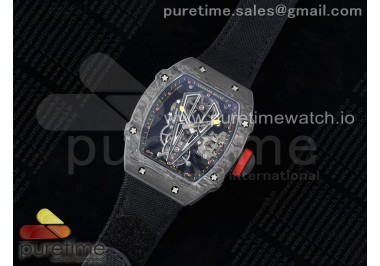 RM027-03 NTPT Real Tourbillon RMF Best Edition Skeleton Dial on Black Nylon Strap