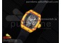 RM027-03 Real Tourbillon RMF Best Edition Orange/Red Carbon Skeleton Dial on Black Nylon Strap