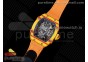 RM027-03 Real Tourbillon RMF Best Edition Orange/Red Carbon Skeleton Dial on Orange Nylon Strap