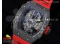 RM027-03 NTPT Real Tourbillon RMF Best Edition Skeleton Dial on Red Rubber Strap