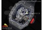 RM027-03 NTPT Real Tourbillon RMF Best Edition Skeleton Dial on Black Rubber Strap