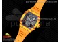 RM027-03 Real Tourbillon RMF Best Edition Orange/Red Carbon Skeleton Dial on Orange Rubber Strap