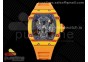 RM027-03 Real Tourbillon RMF Best Edition Orange/Red Carbon Skeleton Dial on Orange Rubber Strap