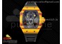 RM027-03 Real Tourbillon RMF Best Edition Orange/Red Carbon Skeleton Dial on Black Rubber Strap