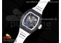 RM055 NTPT BBR Best Edition Skeleton White Dial on White Rubber Strap Clone RMUL2 V2