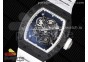 RM055 NTPT BBR Best Edition Skeleton White Dial on White Rubber Strap Clone RMUL2 V2