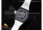 RM055 NTPT BBR Best Edition Skeleton White Dial on White Rubber Strap Clone RMUL2 V2