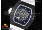 RM055 NTPT BBR Best Edition Skeleton White Dial on White Rubber Strap Clone RMUL2 V2