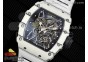 RM035 White Carbon SONIC Best Edition Skeleton Dial on White Rubber Strap Clone RMUL2