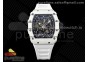 RM035 White Carbon SONIC Best Edition Skeleton Dial on White Rubber Strap Clone RMUL2