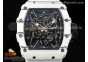 RM035 White Carbon SONIC Best Edition Skeleton Dial on White Rubber Strap Clone RMUL2