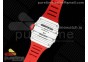 RM035 White Carbon SONIC Best Edition Skeleton Dial on Red Rubber Strap Clone RMUL2