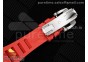 RM035 White Carbon SONIC Best Edition Skeleton Dial on Red Rubber Strap Clone RMUL2